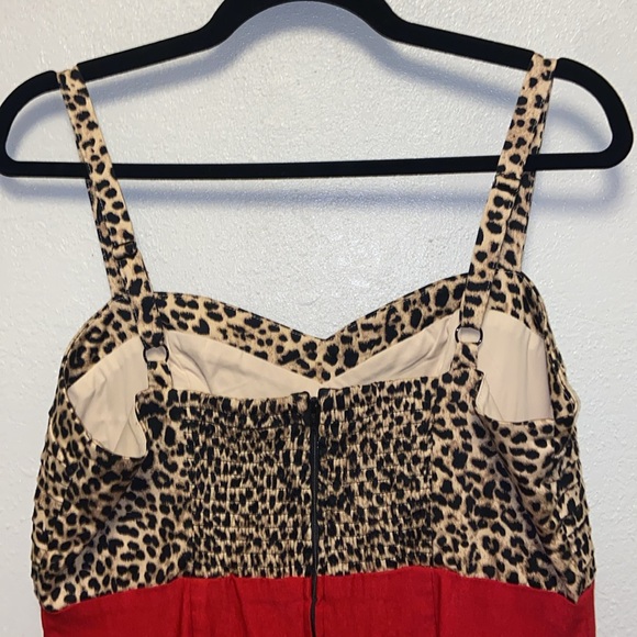 torrid Plus Size 14 Red Animal Print Sleeveless Cocktail Dress 3212 - Picture 8 of 11